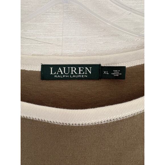 LAUREN Ralph Lauren Y2K Style 3/4 Sleeve Cargo Top Shirt Boatneck - Picture 4 of 8